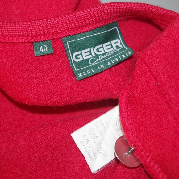 Geiger Collection Red Wool Jacket Prescott Women Size: 40 - Picture 2 of 4